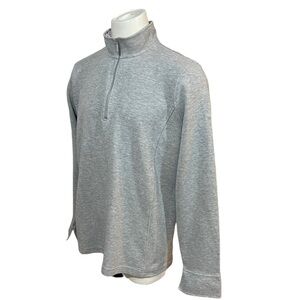 ORVIS light Gray quarter zip pull over